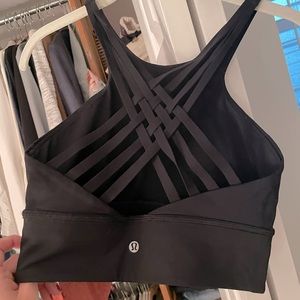 High neck long line lululemon bra